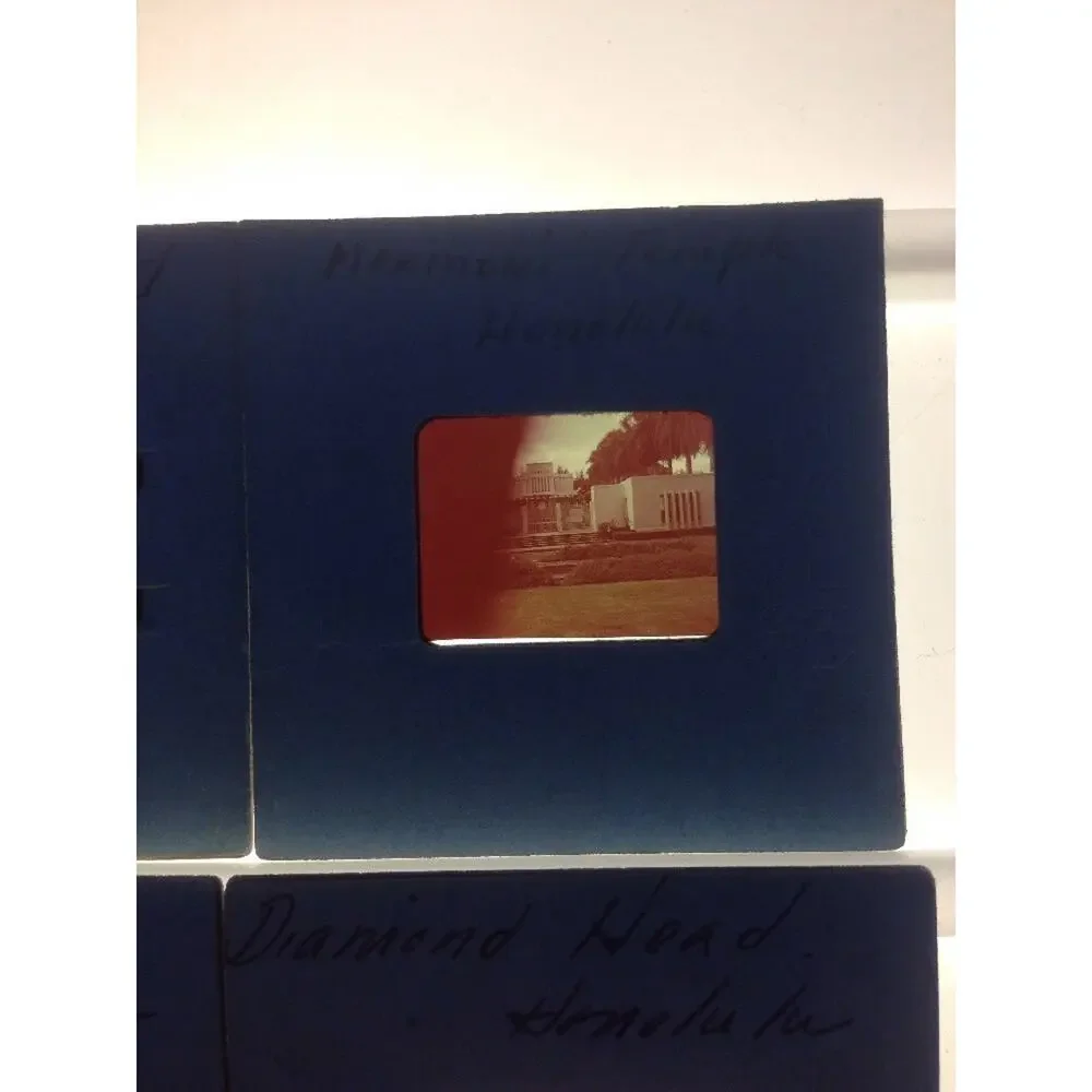 Lot of 4 Vintage 1950s Hawaii Diamond Head Honolulu Photograph Color 35mm Slides